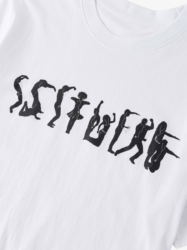 SSSTUFFF t-shirt dancing logo unisex bianco cotone