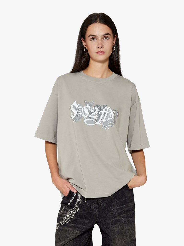 SSSTUFFF t-shirt sss2fff toro unisex grigio cotone