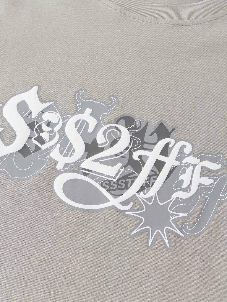 SSSTUFFF t-shirt sss2fff toro unisex grigio cotone