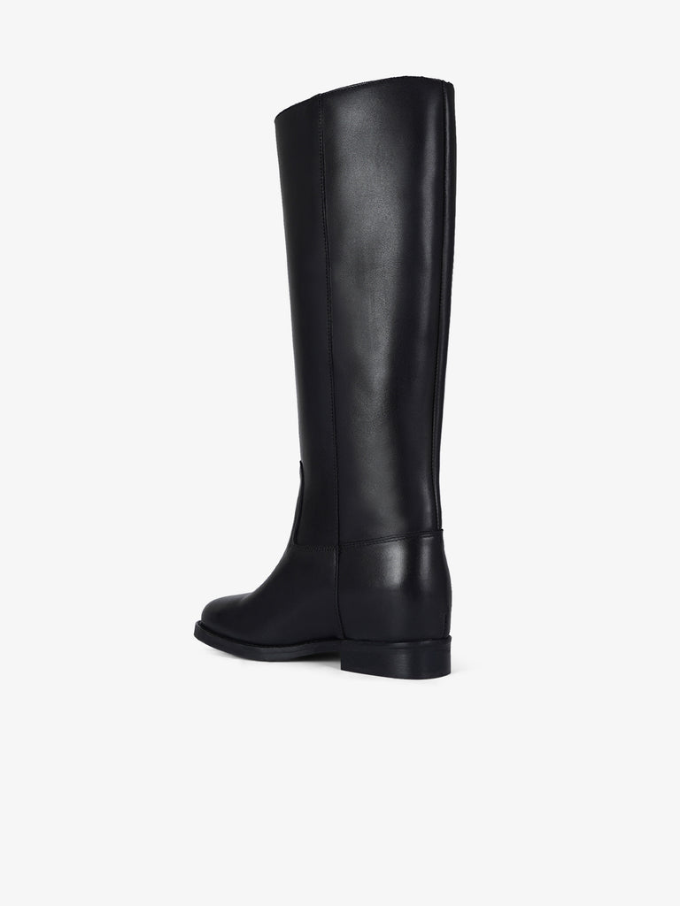 THE ICONA stivali donna a tubo m100 pelle nero