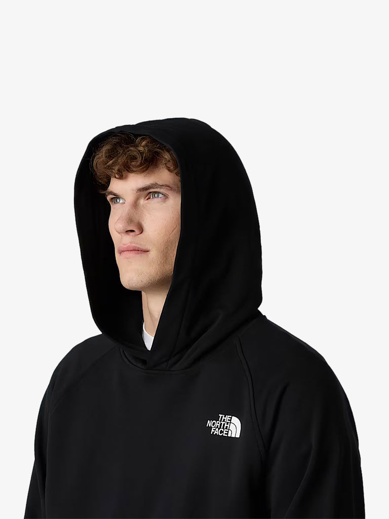 THE NORTH FACE felpa con cappuccio redbox uomo nero cotone