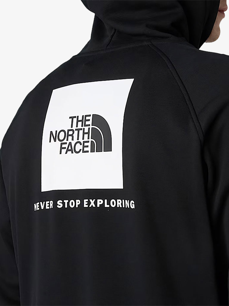 THE NORTH FACE felpa con cappuccio redbox uomo nero cotone