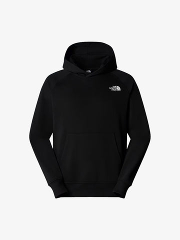 THE NORTH FACE felpa con cappuccio redbox uomo nero cotone