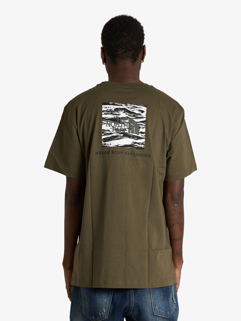 THE NORTH FACE t-shirt edge of light infill uomo marrone cotone