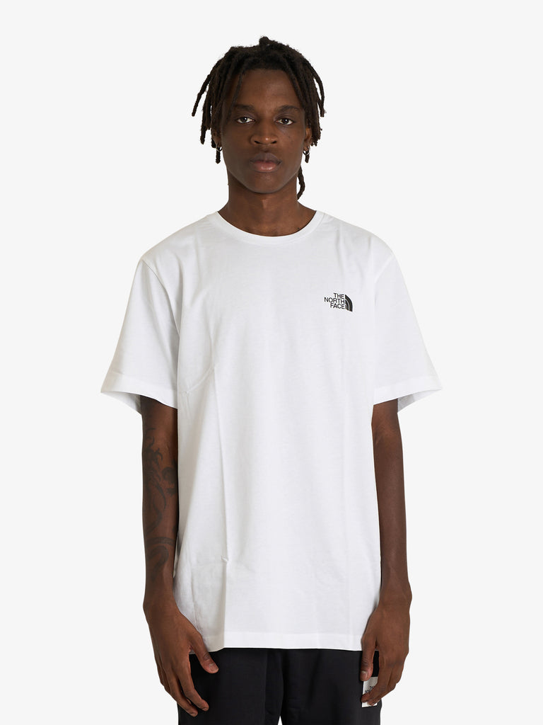 THE NORTH FACE t-shirt half dome photo uomo bianco cotone