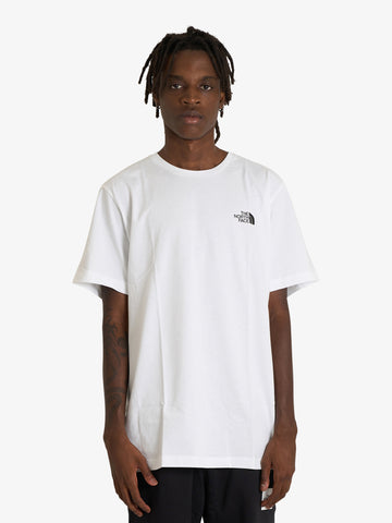 THE NORTH FACE t-shirt half dome photo uomo bianco cotone