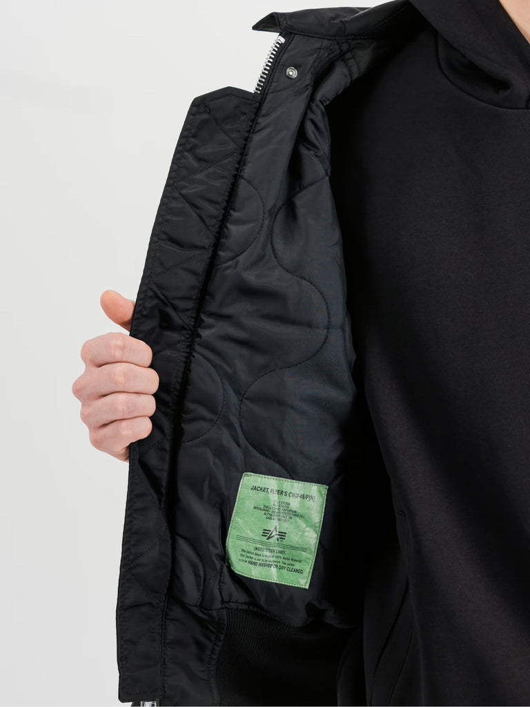 THUG CLUB X ALPHA INDUSTRIES bomber alpha x thug club cwu-45p all over rivet uomo nero