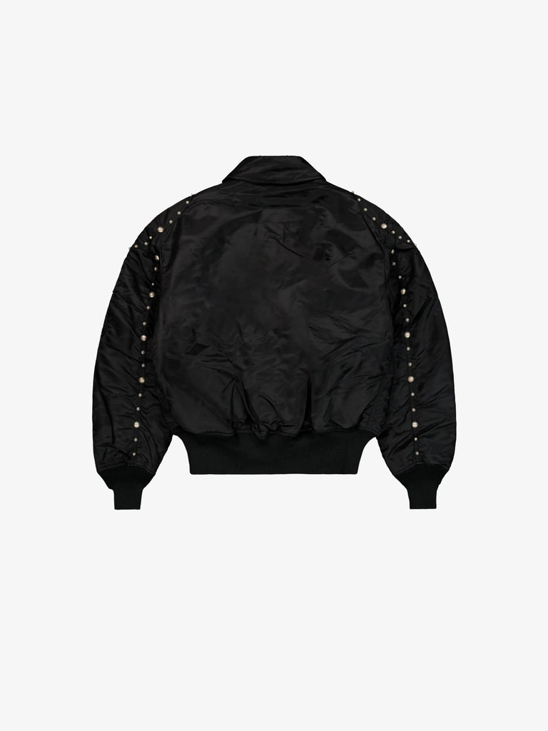 THUG CLUB X ALPHA INDUSTRIES bomber alpha x thug club cwu-45p all over rivet uomo nero