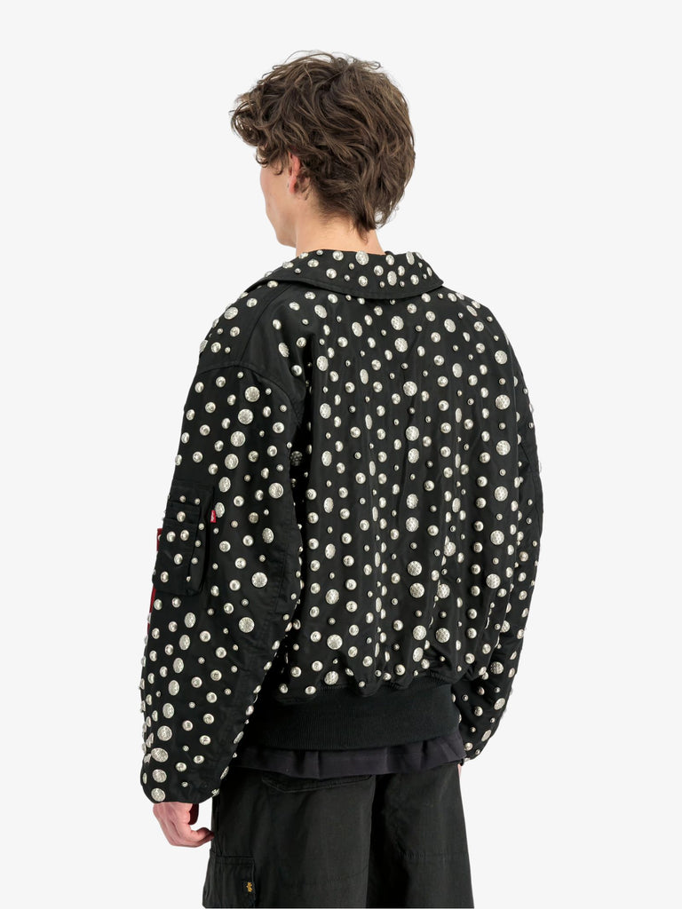 THUG CLUB X ALPHA INDUSTRIES bomber alpha x thug club cwu-45p rivet uomo nero