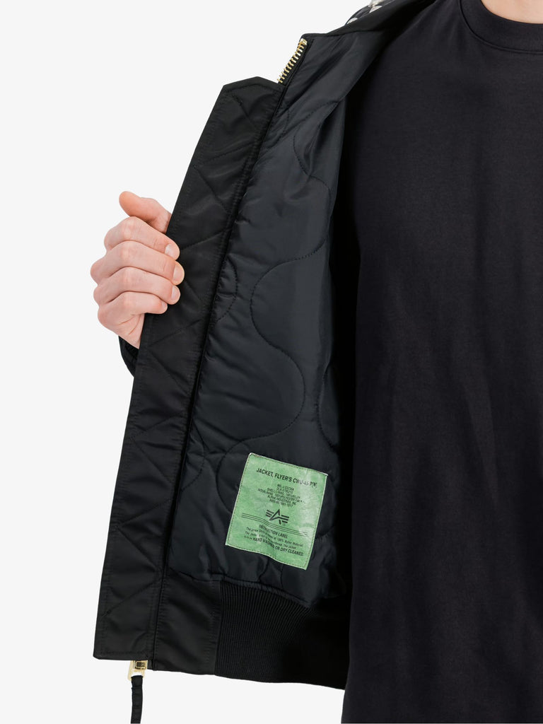 THUG CLUB X ALPHA INDUSTRIES bomber alpha x thug club cwu-45p rivet uomo nero