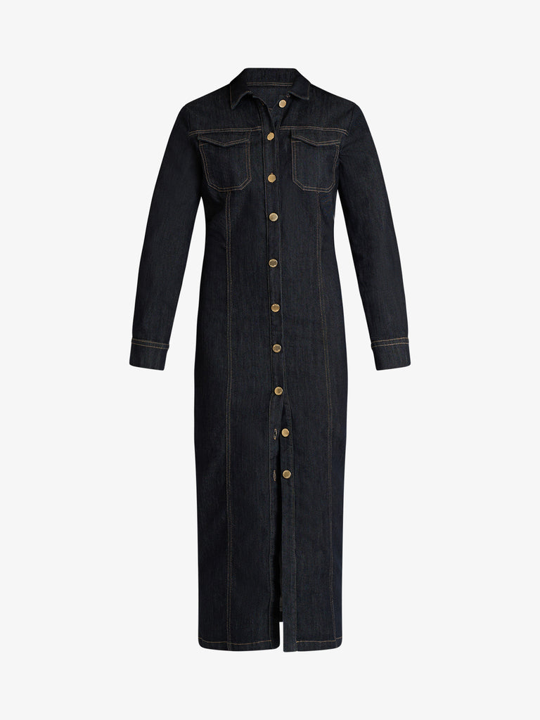 VICOLO abito midi anita donna denim cotone