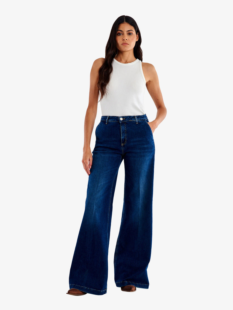 VICOLO jeans elena donna blu cotone