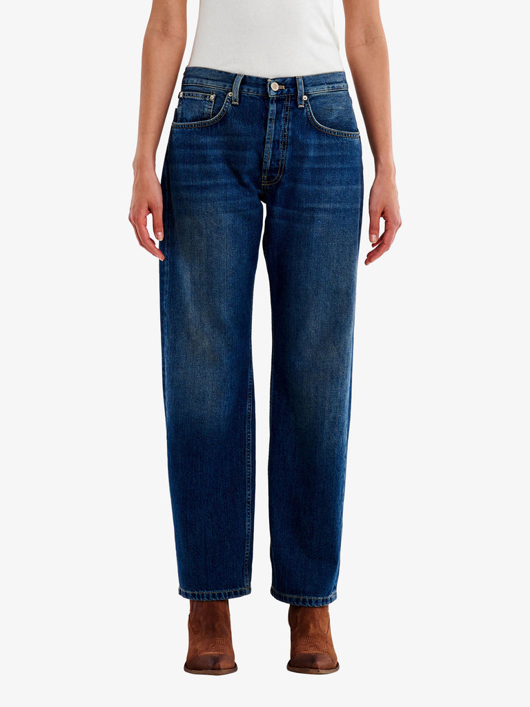 VICOLO jeans emy straight fit donna blu cotone