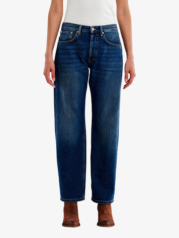 VICOLO jeans emy straight fit donna blu cotone