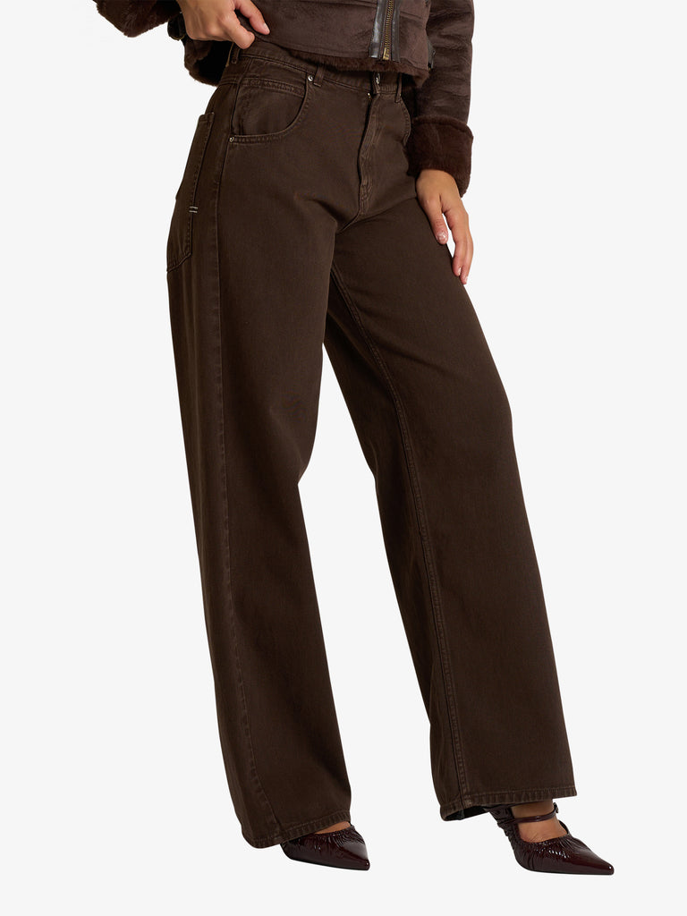 VICOLO jeans icon mia donna marrone cotone