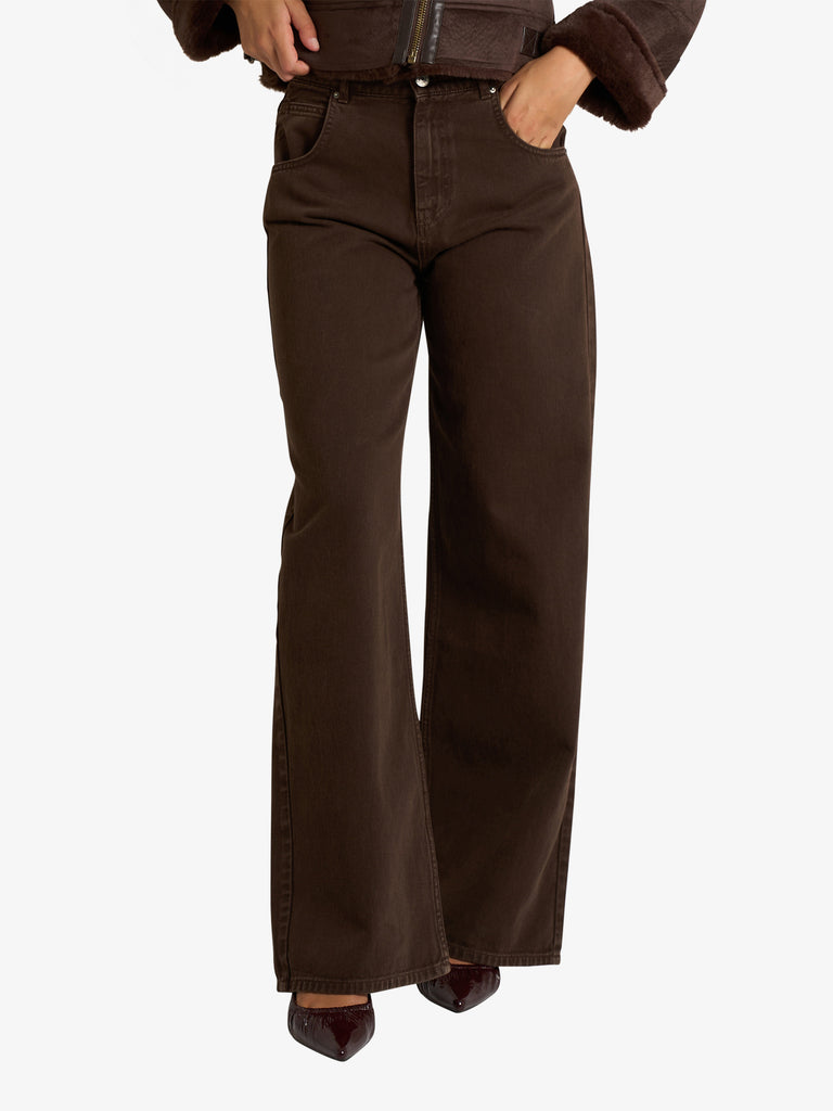 VICOLO jeans icon mia donna marrone cotone
