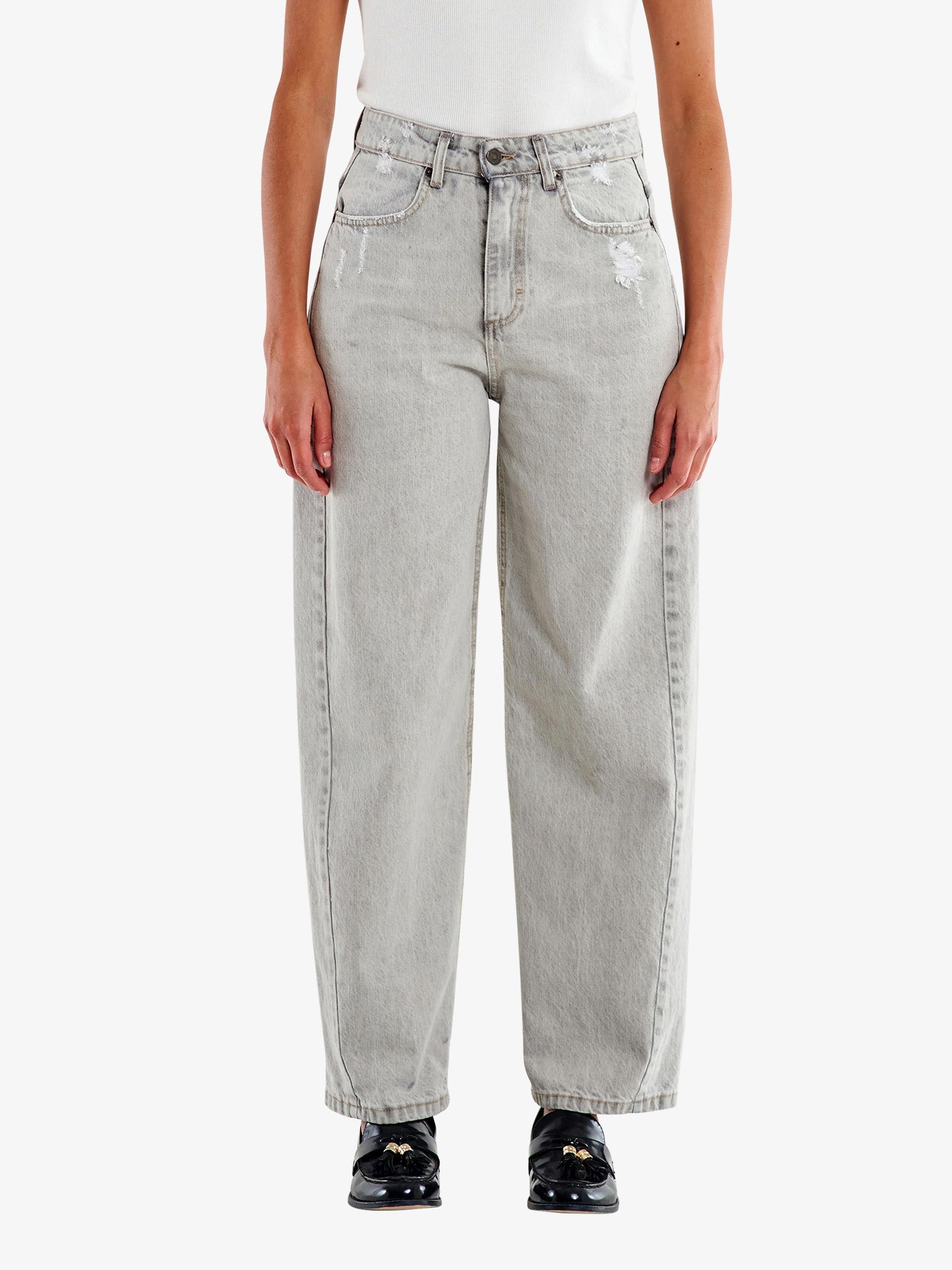 VICOLO jeans phoebe donna grigio cotone