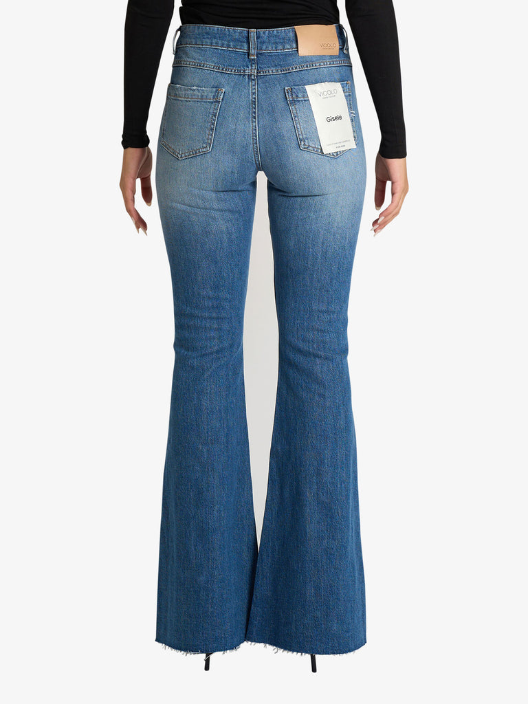 VICOLO jeans gisele flare donna denim cotone