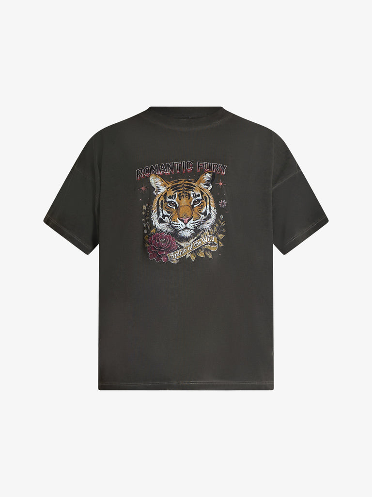 VICOLO t-shirt romantic donna grigio cotone