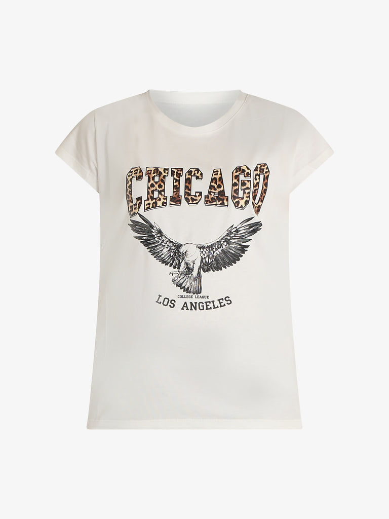VICOLO t-shirt chicago donna bianco cotone