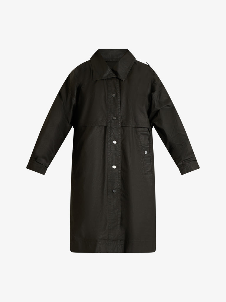 VICOLO cappotto trench cerato donna grigio cotone