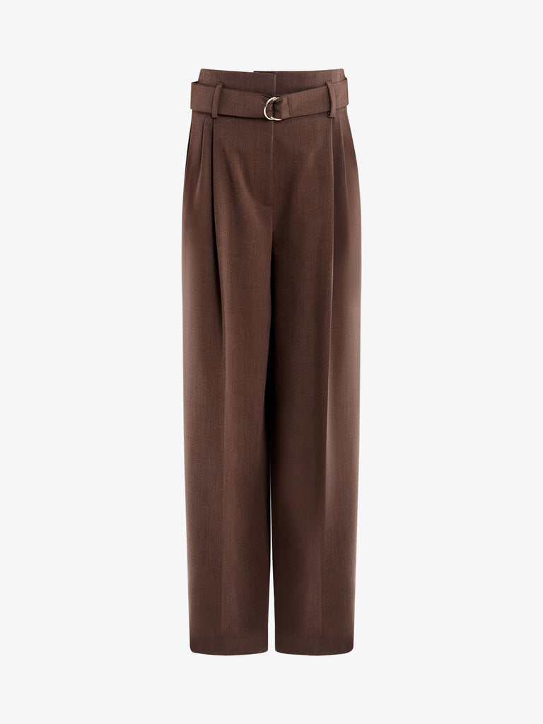 VICOLO pantalone in satin donna marrone