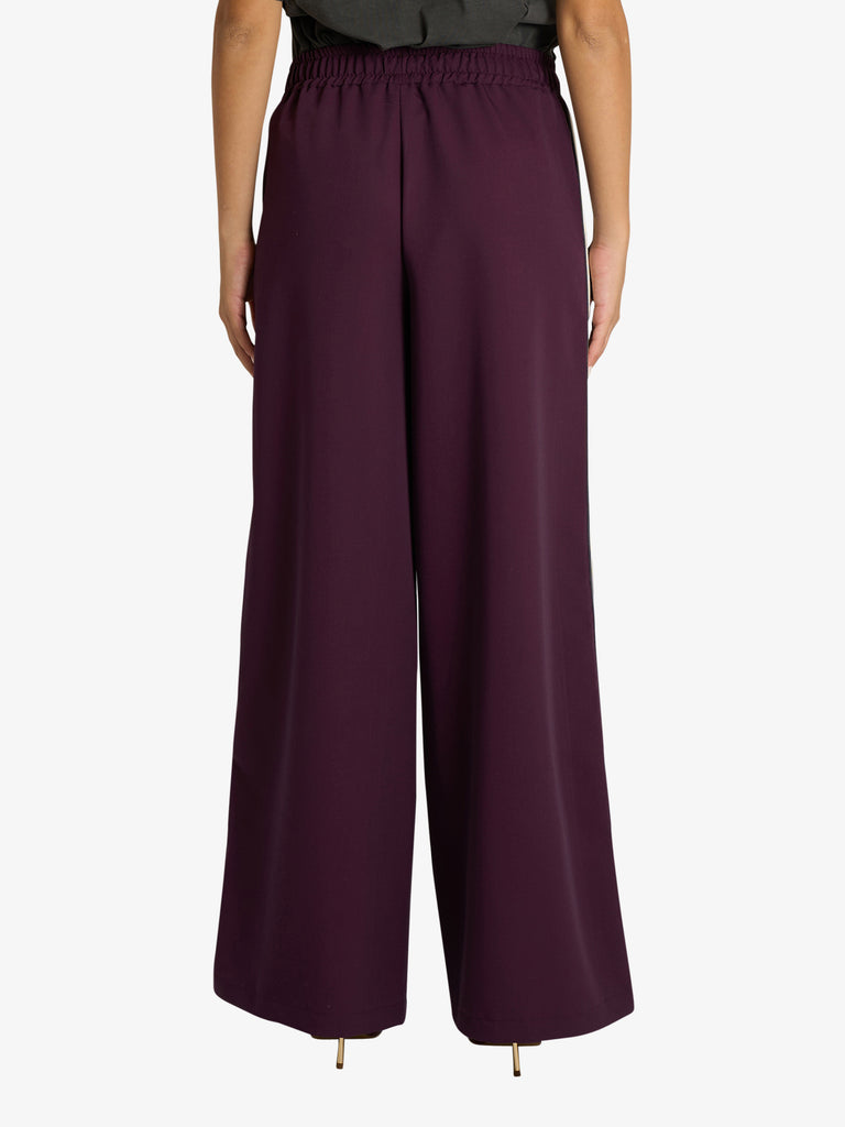 VICOLO pantalone con bande laterali donna bordeaux