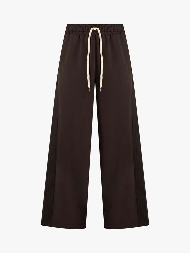 VICOLO pantalone con bande laterali donna marrone