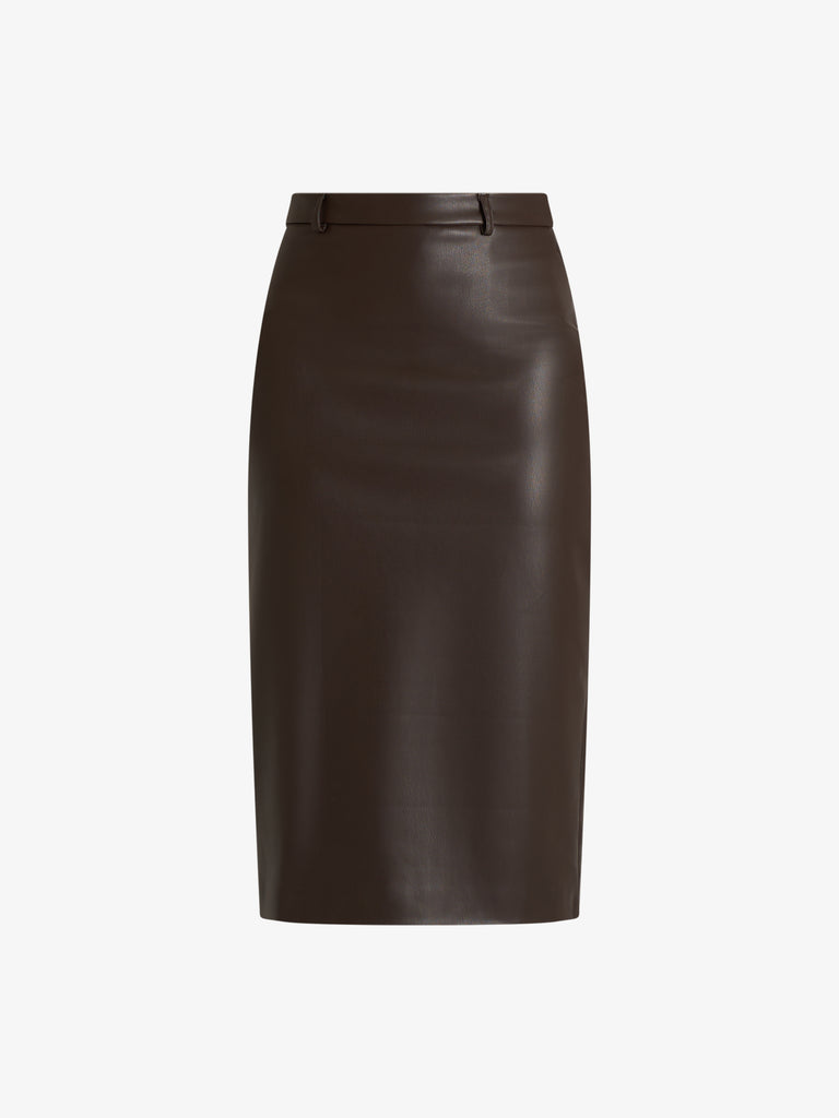 VICOLO gonna midi in ecopelle donna marrone