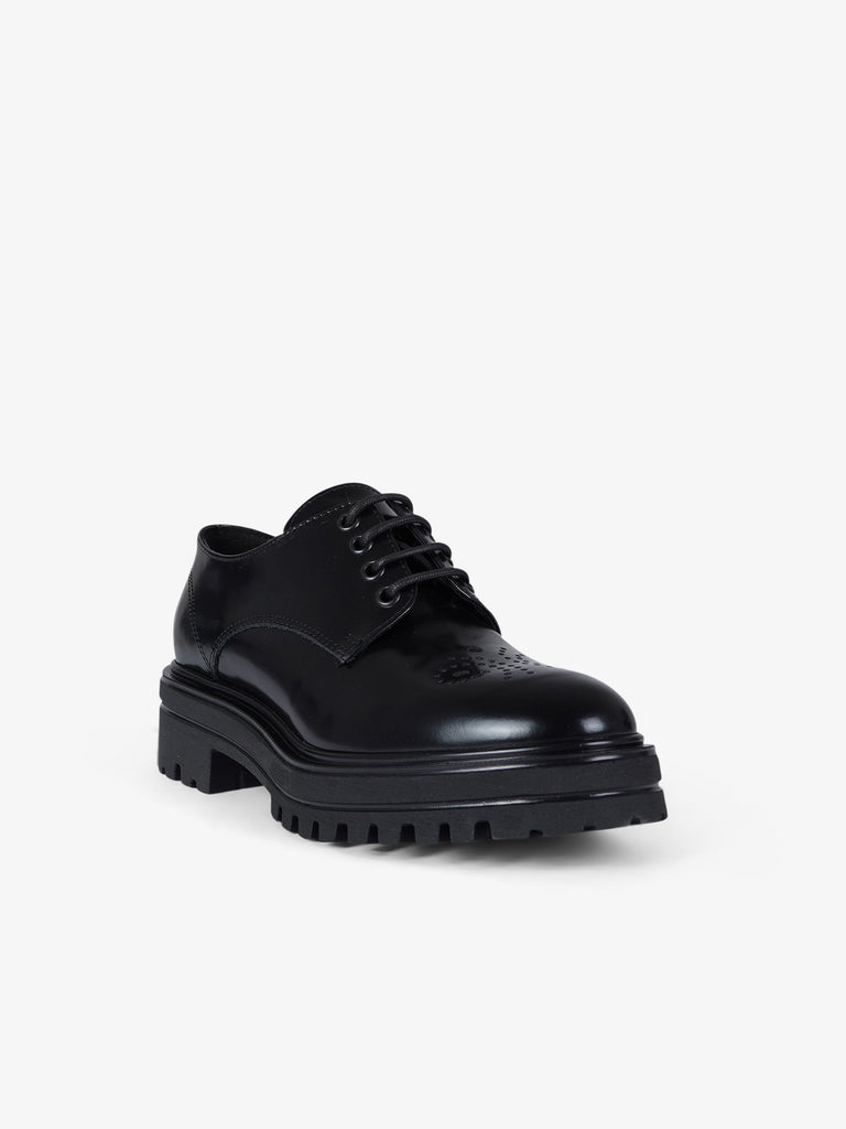 VSL stringate donna 7812 pelle nero