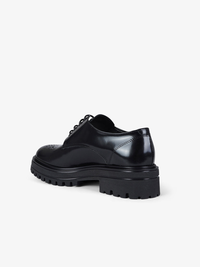 VSL stringate donna 7812 pelle nero