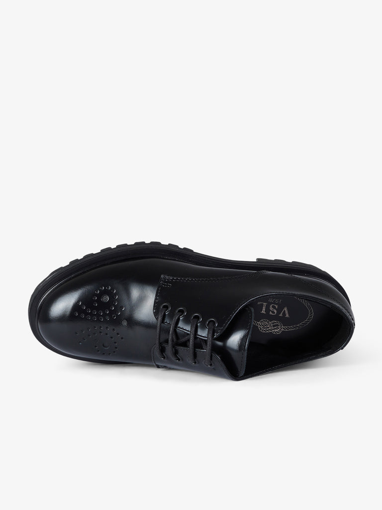 VSL stringate donna 7812 pelle nero