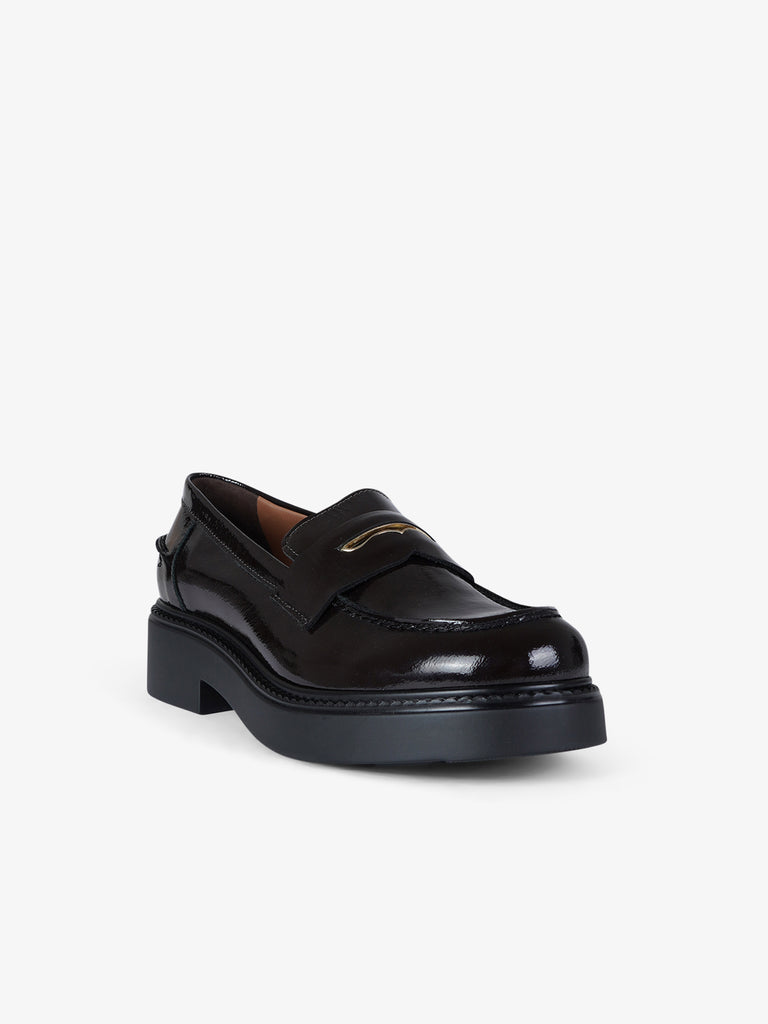 VSL mocassini donna 7827 vernice marrone