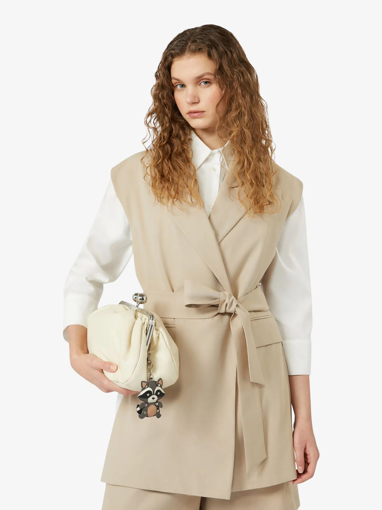 WEEKEND MAXMARA smanicato detroit in crêpe donna beige cotone