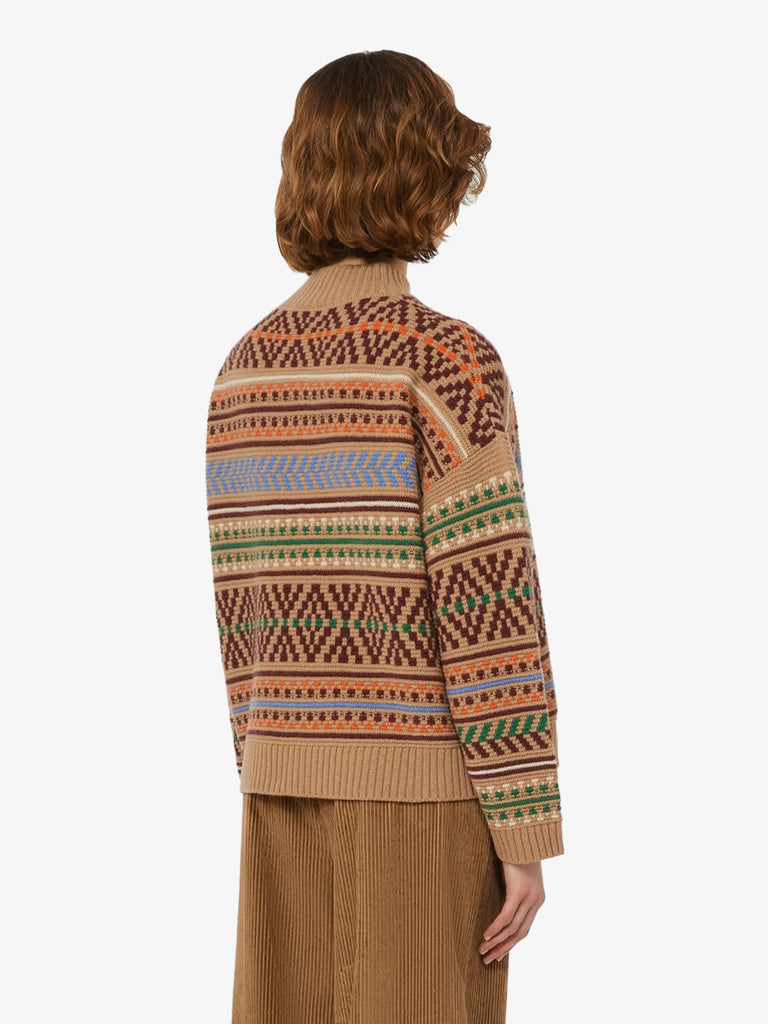 WEEKEND MAXMARA maglia festoso in jacquard donna beige