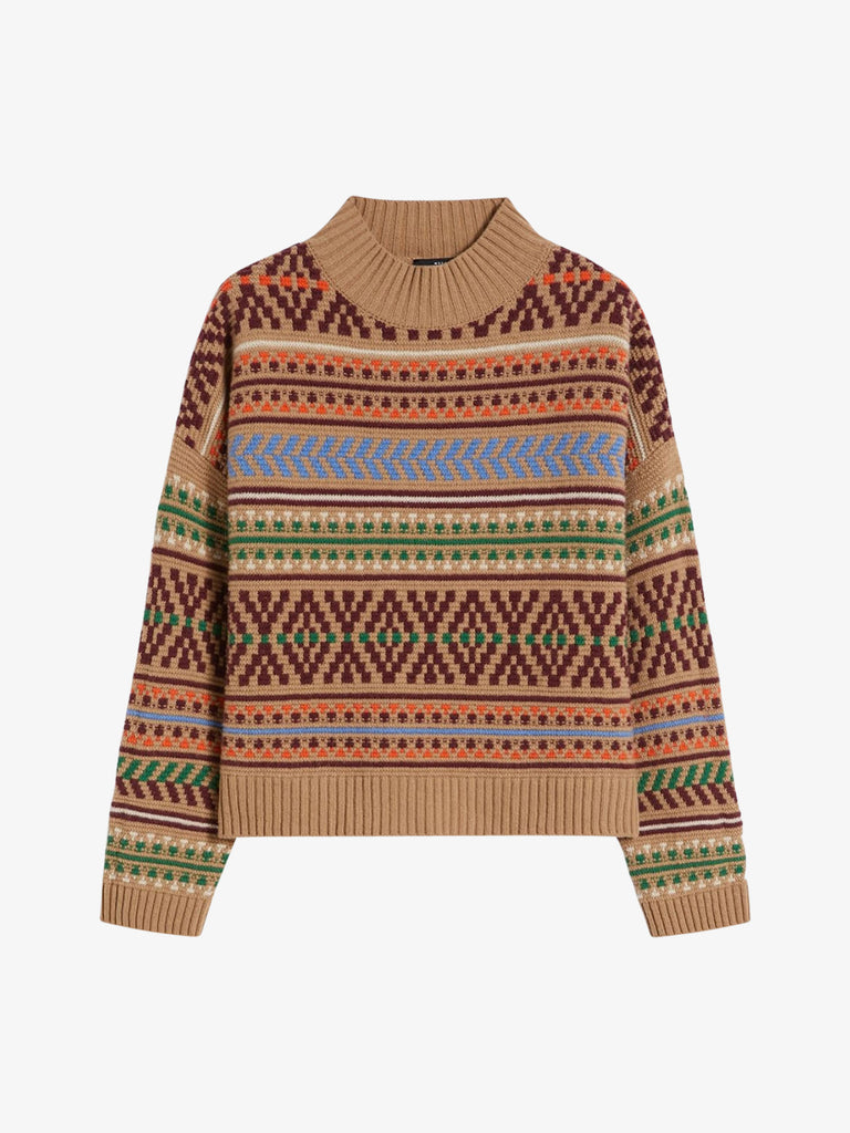 WEEKEND MAXMARA maglia festoso in jacquard donna beige