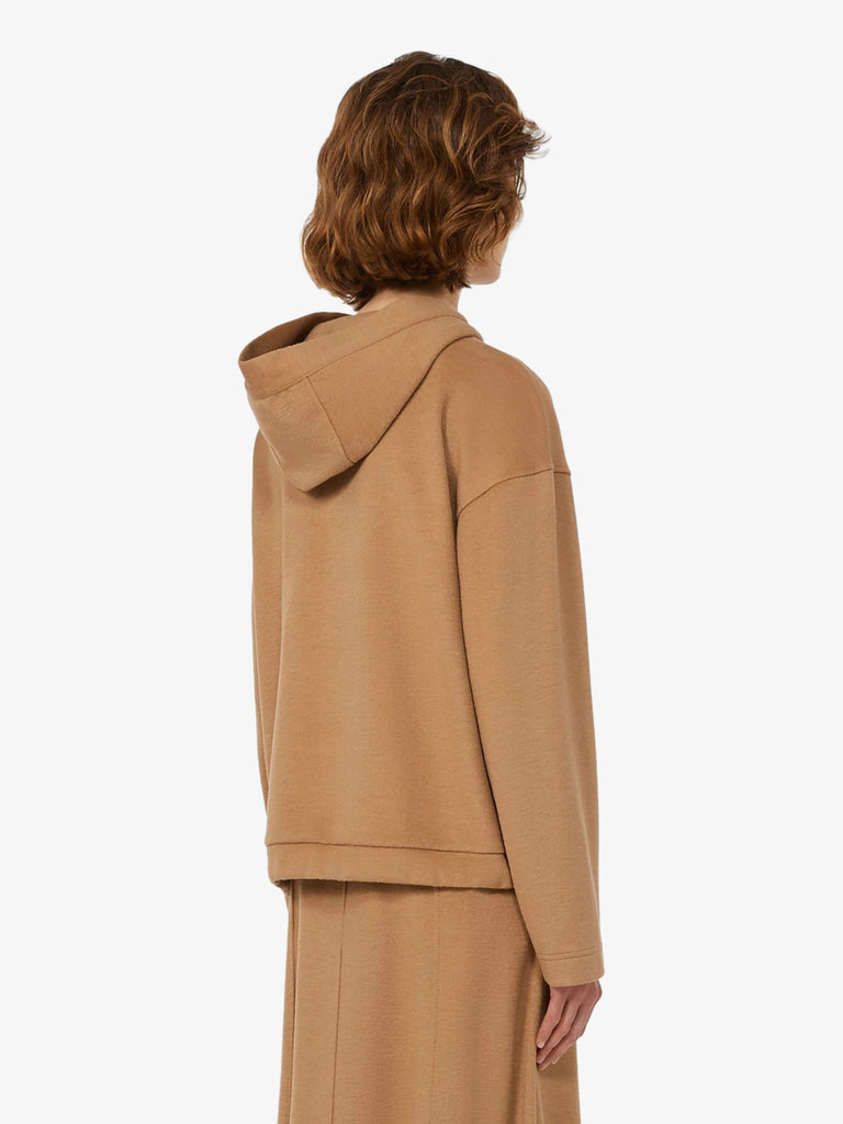 WEEKEND MAXMARA felpa con cappuccio oscuri in jersey drap donna