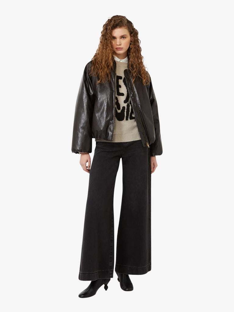 WEEKEND MAXMARA bomber potente crop boxy donna marrone
