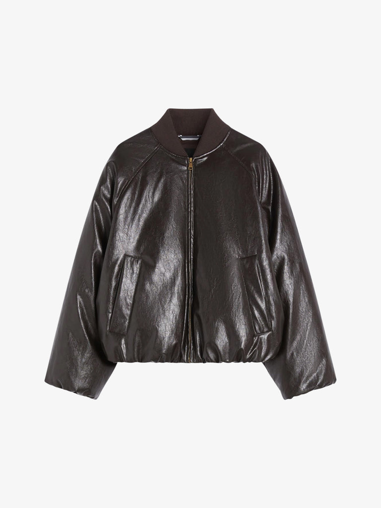 WEEKEND MAXMARA bomber potente crop boxy donna marrone