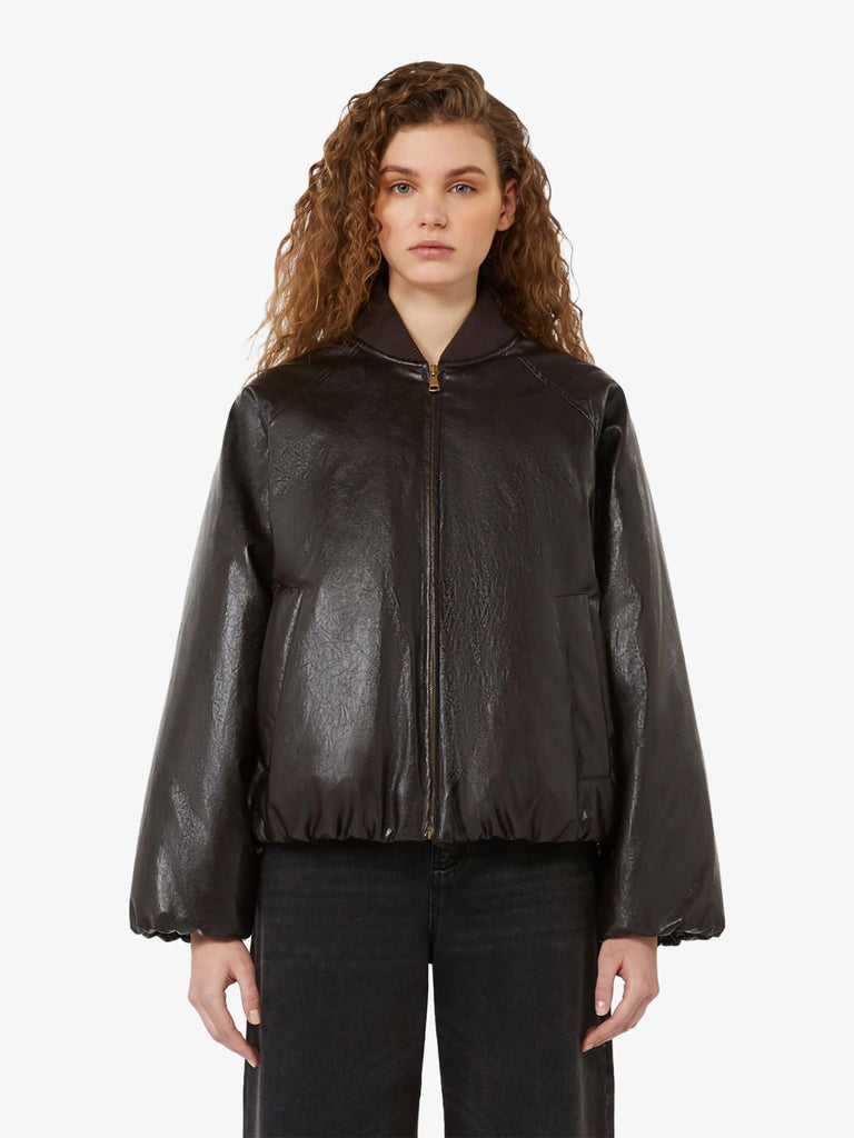 WEEKEND MAXMARA bomber potente crop boxy donna marrone