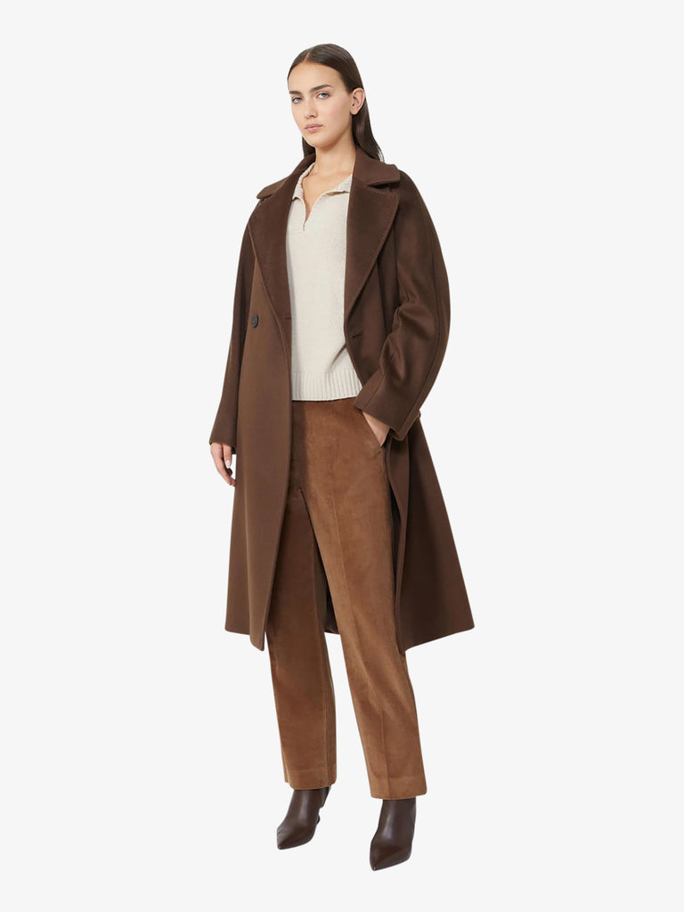 WEEKEND MAXMARA cappotto resina midi doppiopetto donna marrone