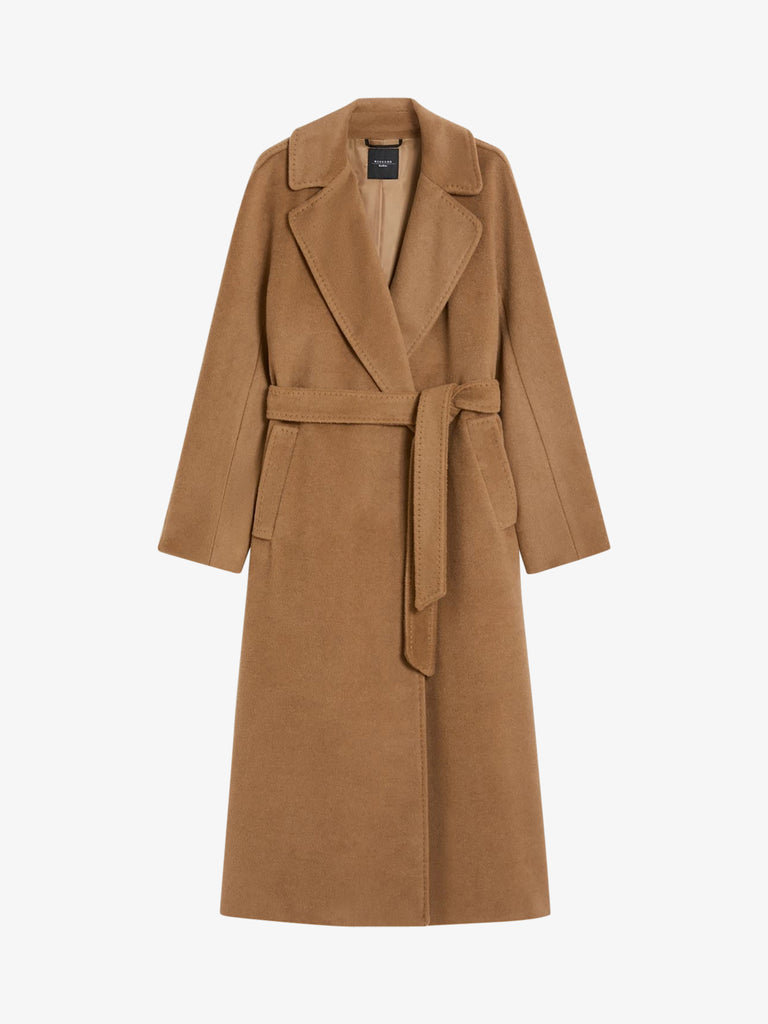 WEEKEND MAXMARA cappotto tempera lungo donna beige lana