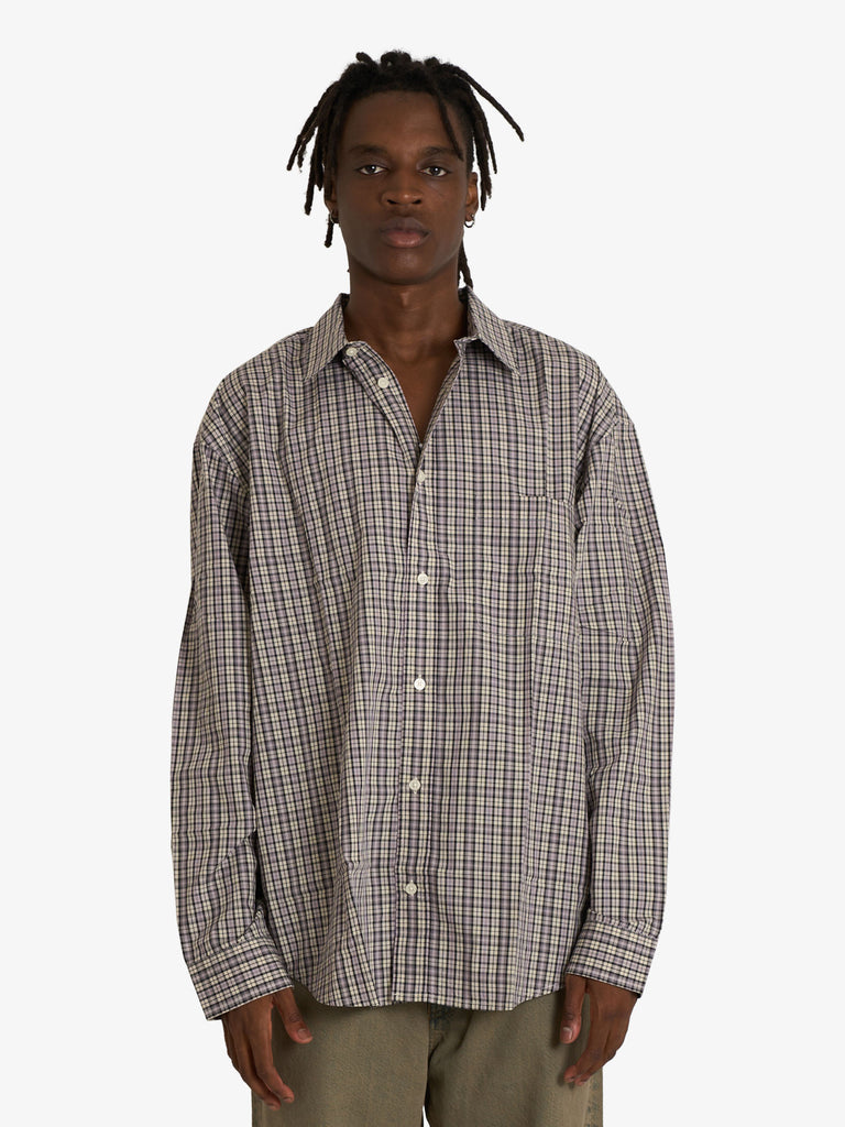 WOOD WOOD camicia wwcarter 25115 uomo grigio cotone