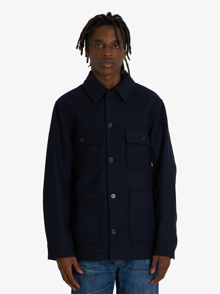 WOOD WOOD giubbotto wwivan 25190 uomo blu lana