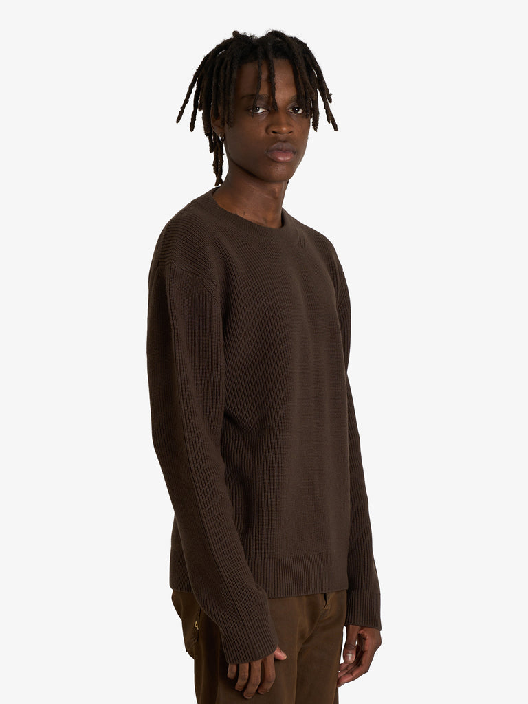 WOOD WOOD maglia a maniche lunghe pullover wwmorten 25195 uomo marrone