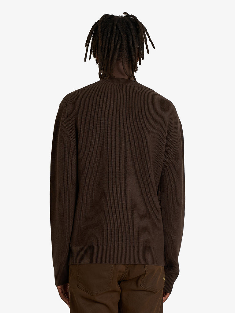 WOOD WOOD maglia a maniche lunghe pullover wwmorten 25195 uomo marrone