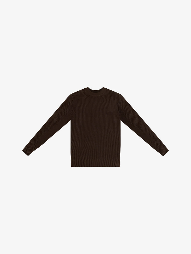 WOOD WOOD maglia a maniche lunghe pullover wwmorten 25195 uomo marrone