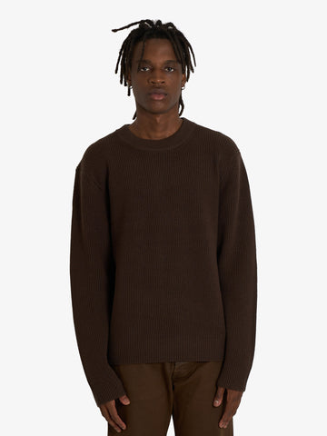 WOOD WOOD maglia a maniche lunghe pullover wwmorten 25195 uomo marrone