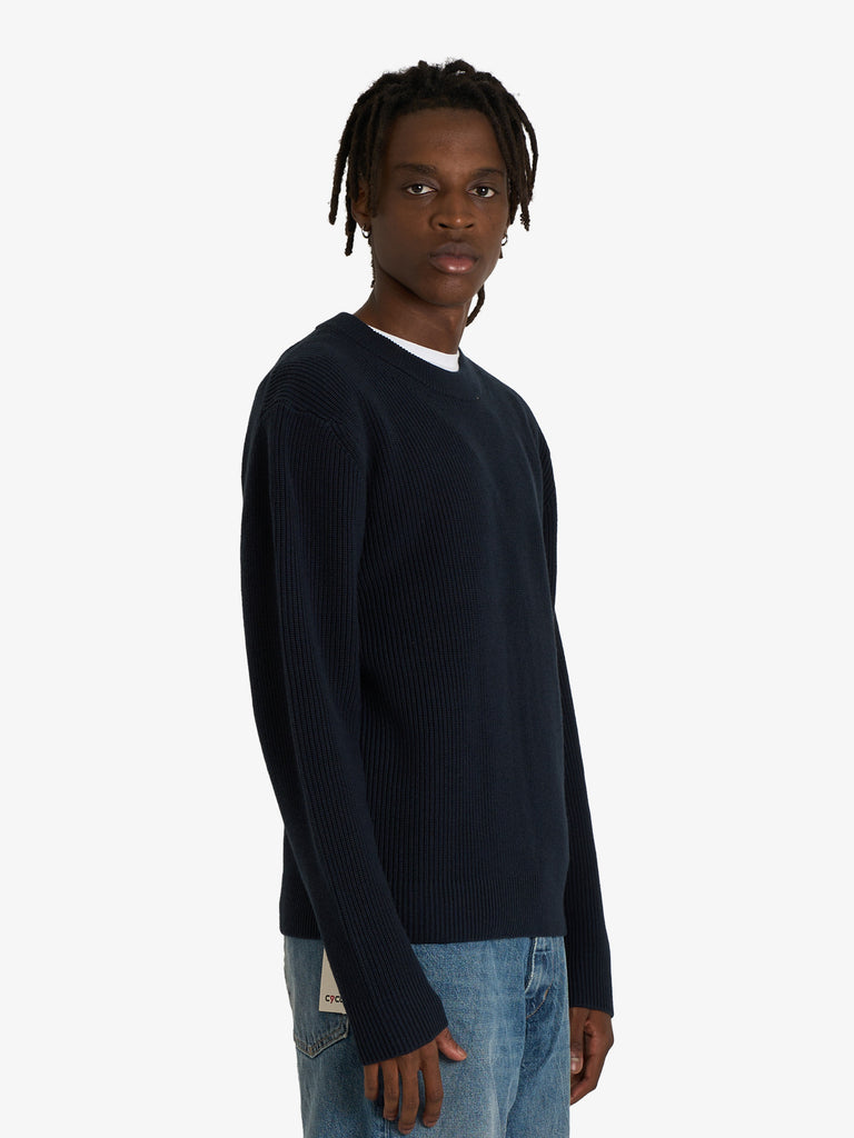 WOOD WOOD maglia a maniche lunghe pullover wwmorten 25195 uomo blu
