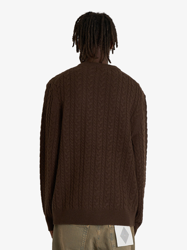 WOOD WOOD maglia a maniche lunghe pullover wwsteve 25223 uomo marrone